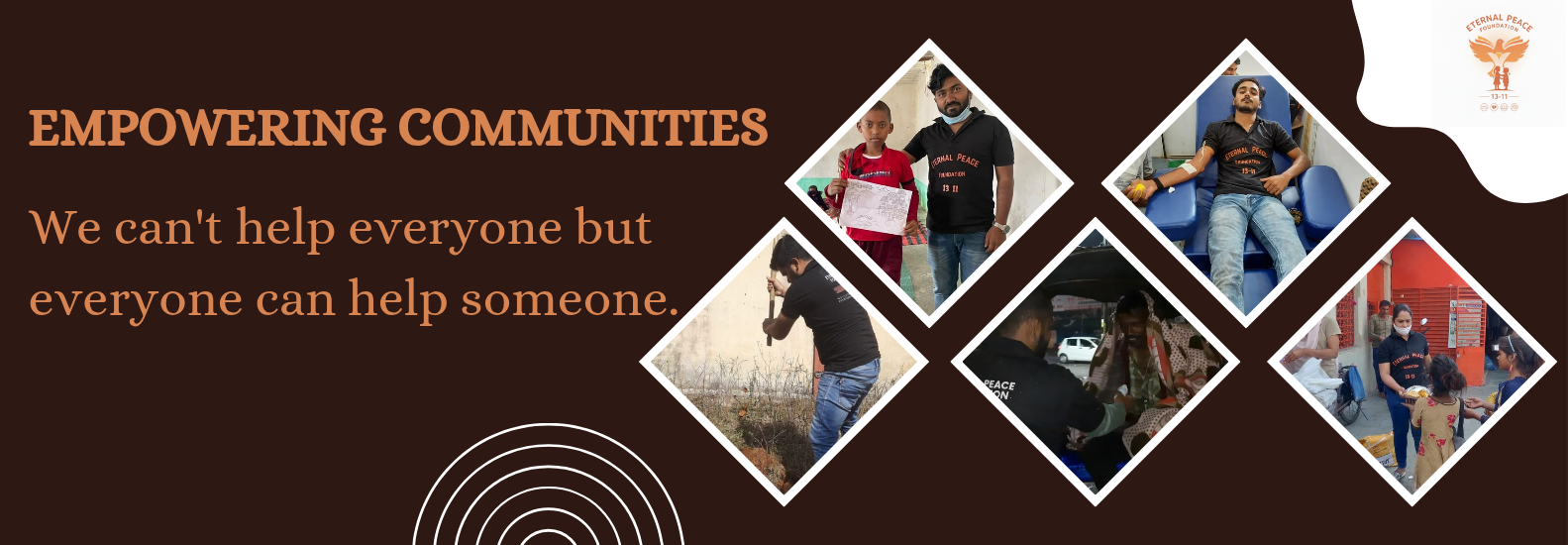 Helping hand for the needy.